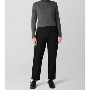 Eileen Fisher $198 washable flex ponte Stretch Tencel black Ankle Pants 3X